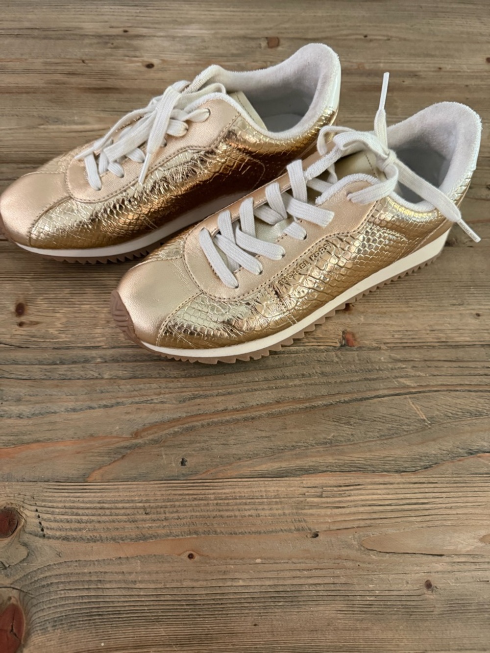 Michael Kors Rhodes Sneakers, 8 1/2, Pale Gold, New In Box, Retail $105